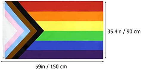 ABOOFAN 1 adet Yaratıcı Gökkuşağı Bayrağı Eşcinsel Gurur Bayrağı Polyester Dekoratif Bayrak (Renkli) Parti Favor