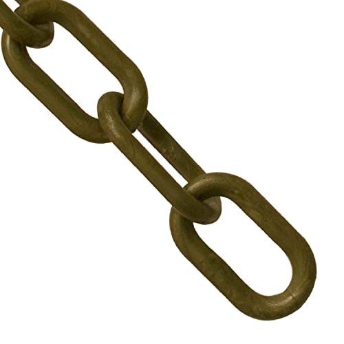Mr. Chain Ağır Hizmet Tipi Plastik Bariyer Zinciri, Haki Altın, 2 inç Bağlantı Çapı, 500 Fit Uzunluk (51007-500)