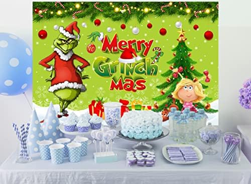 Merry Christmas Parti Süslemeleri, 5x3 Ft Noel Zemin Çocuk Parti Malzemeleri için Mutlu Doğum Günü Afiş Karikatür