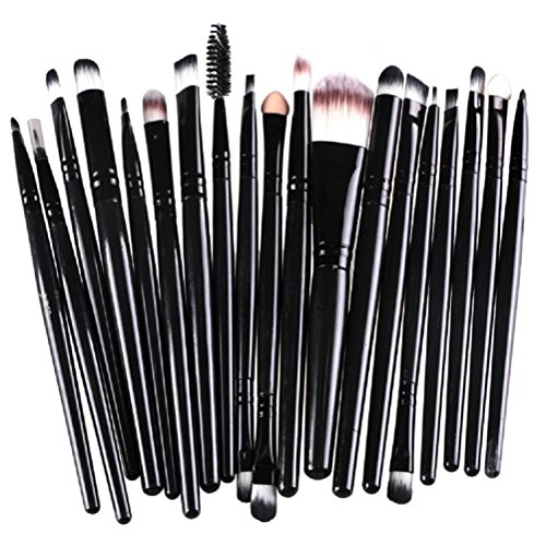 MELADY ® 20 adet Çok fonksiyonlu Siyah Pro kozmetik Pudra Fondöten Göz Farı Eyeliner dudak makyaj fırça setleri