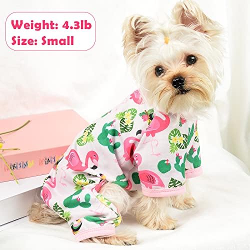 Küçük Köpekler için köpek Pijama Kız Erkek Bahar Yorkie Giysileri Yaz Köpek Pjs Yumuşak Doggie Chihuahua için Onesie