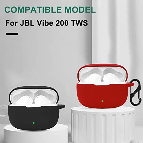 JBL Vibe 200TWS Kılıf Kapak, VAEKNVG Yumuşak silikon kılıf için JBL Vibe 200 TWS-Gerçek Kablosuz kulaklıklar Darbeye