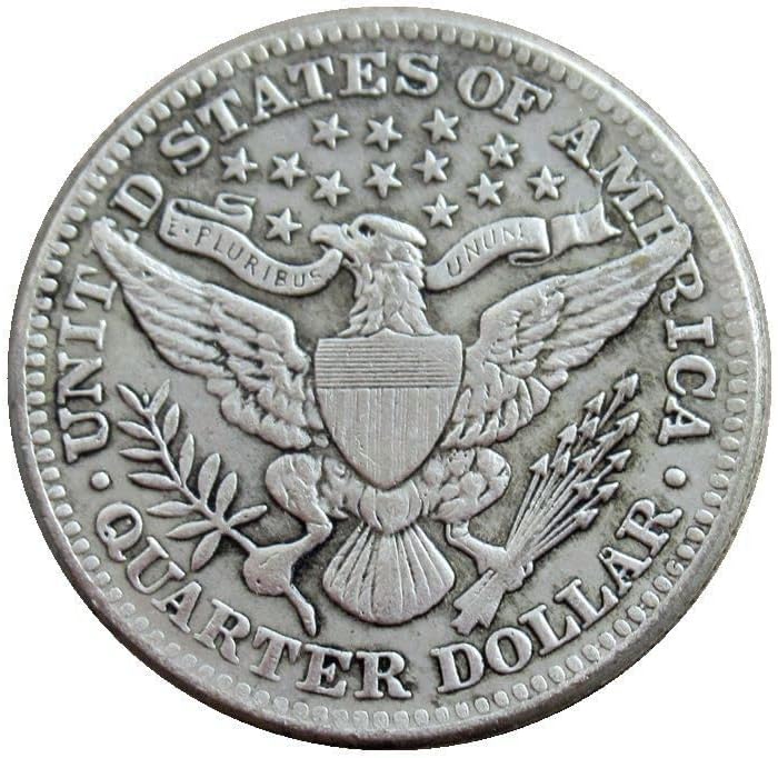 ABD 25 Cent Berber 1912 Gümüş Kaplama Çoğaltma hatıra parası
