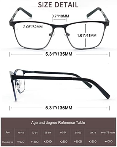 MODFANS erkekler okuma gözlüğü mavi ışık engelleme gözlük Metal kare okuyucular paslanmaz çelik malzeme Anti göz