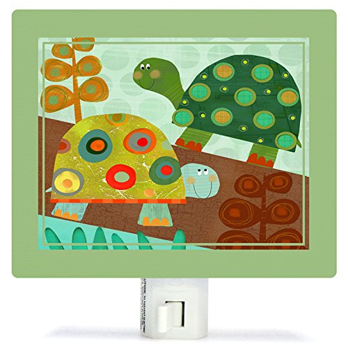 Oopsy Papatya PE3156 Kaplumbağa Çifti Gece Lambası, 5 x 4, Yeşil