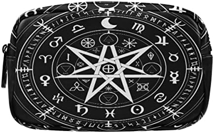 Glaphy Mandala Cadılar Simya Boho Siyah Kalem Kutusu, Büyük Kapasiteli Kalem Kılıfı Fermuar Taşınabilir Kozmetik