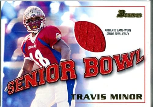 Travis Minor 2001 Bowman Oyunu-Yıpranmış Forma Kartı - İmzasız NFL Oyunu Kullanılmış Formalar
