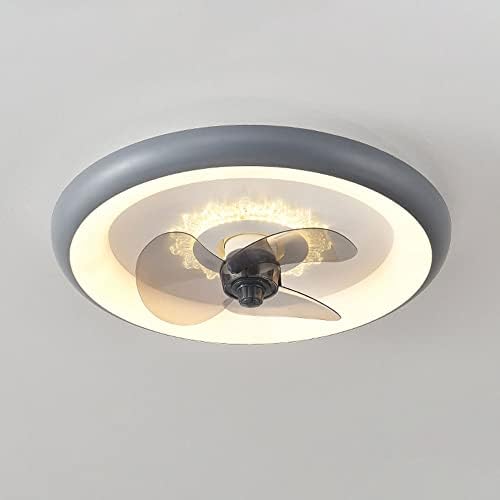 IBalody Modern basit tavan ışık ile Fan 96 W LED dim tavan fanı ışıkları kapalı dilsiz Fan ışıkları 6 hız yuvarlak