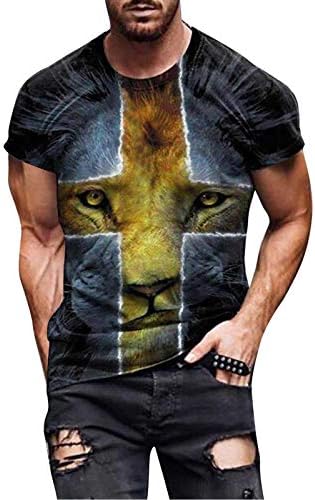 Erkek Yaz Grafik Gömlek, erkek Uzun Kollu 3D Baskılı Hayvan Üstleri Rahat Rahat Dışarı Çıkmak T Shirt Açık Spor Bluzlar