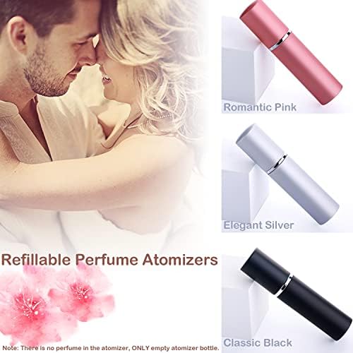 KAYZON Seyahat Mini Parfüm Doldurulabilir Atomizörler, Parfüm Koku Boş Sprey Şişesi Seyahat ve Giden için 5ml (3