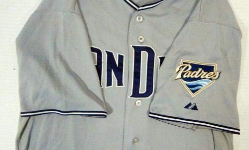 2011 San Diego Padres Andrew Parrino 3 Oyun Kullanılmış Gri Forma SDP1087 - Oyun Kullanılmış MLB Formaları