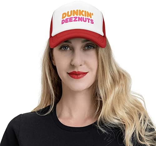 Dunkin Deez Fındık Şapka-Komik Aptal Parti kamyon şoförü şapkaları-Vintage Yenilik Çılgın Retro Snapback beyzbol