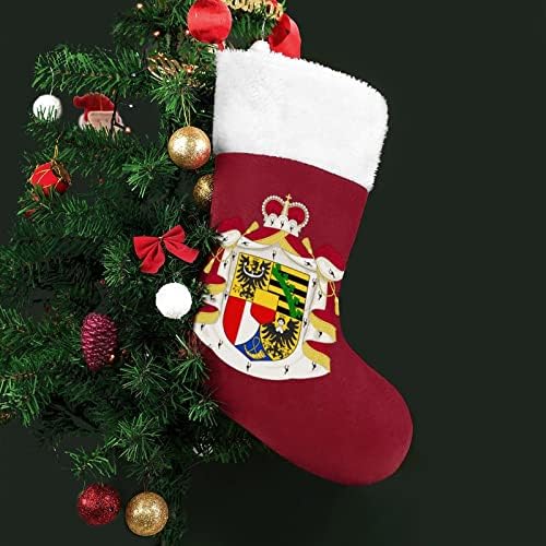 Ceket Kolları Lihtenştayn Noel Çorap Klasik askı süsleri Beyaz Manşet Şeker Çanta Aile Tatil Parti Süslemeleri için