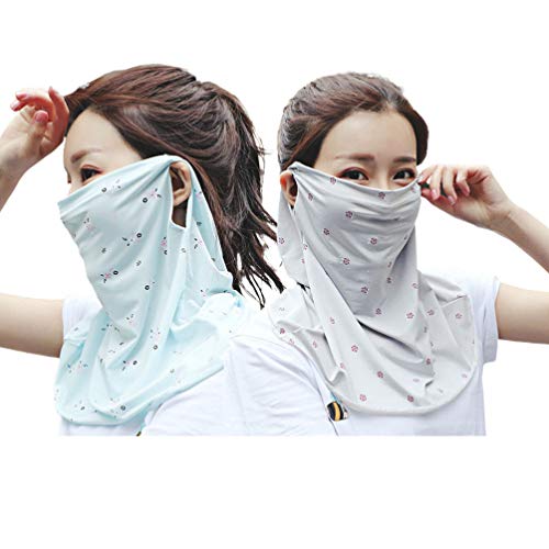 KESYOO Maskeleri Tek Kullanımlık Maskeler Tek Kullanımlık 2 adet Güneş Boyun Körüğü Yüz Eşarp Yüz Kapatma Rüzgar