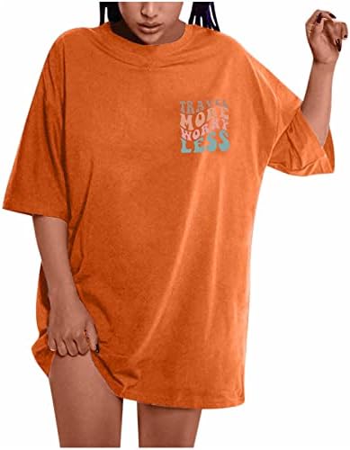 Kısa Kollu Büyük Boy T Shirt Kadın Sloganı Baskılı Grafik Tees Moda 2023 Üstleri Gevşek Kazak Bluzlar Artı Boyutu