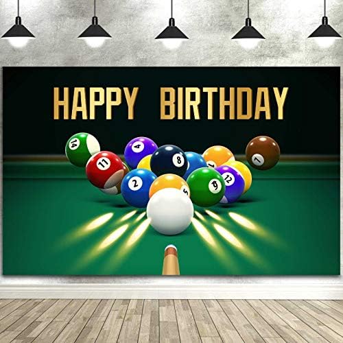 Mutlu Doğum Günü Zemin FHZON 5x3ft Snooker Yarışması Başlangıç Eğlence Oyun Fotoğraf Arka Plan Tema Parti Fiesta